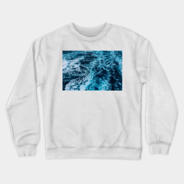 Ocean Waves Crewneck Sweatshirt by Kelly Louise Art